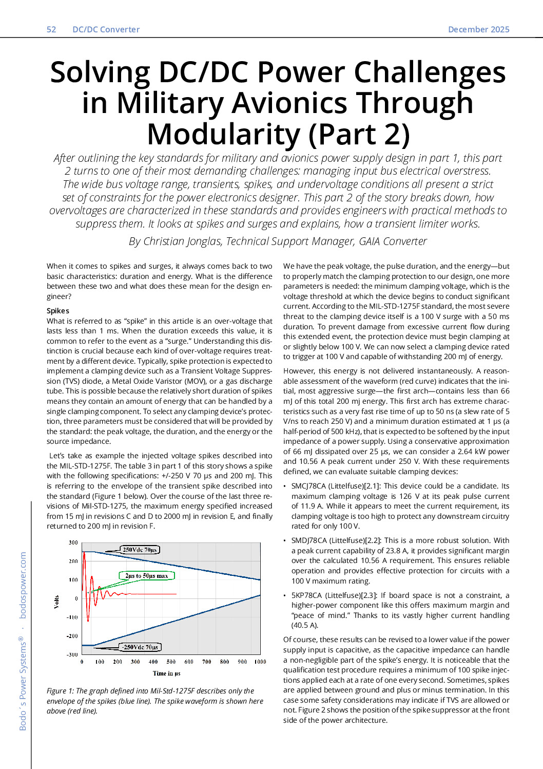 Solving DC/DC Power Challenges in Military Avionics Through Modularity (Part 2)