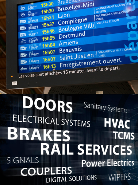 Train timetable and applications to illustrate railway dc/dc converters